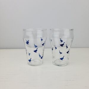 Blue Goose Vintage Juice Glasses 6oz
